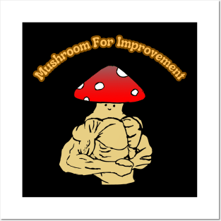 Buff Mushroom Bodybuilding Posters and Art